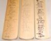 Lancashire C.C.C. 1982-2009. Three full size bats, each signed by Lancashire players. Gunn & Moore 'The County' bat signed to the face by nineteen Lancashire players and twelve of Warwickshire, dated 1982. Signatures include C. Lloyd, D. Lloyd, Hayes, Fow - 3