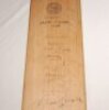 South African tour to England 1935. B. Warsop 'Improved Conqueror' full size bat signed in ink to the face by twelve members of the South African touring party. Signatures are Cameron, Viljoen, Dalton, Nourse, Mitchell, Tomlinson, Rowan, Vincent, Langton, - 2