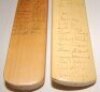 West Indies 1986 and 1995. Two full size signed bats. Duncan Fearnley 'Colt' bat nicely signed by the teams for the one day 'Sportaid' Rest of the World v West Indies match at Edgbaston, 20th May 1986. Eleven West Indies signatures include Richards, Holdi - 3