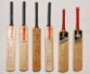 Miniature cricket bats 1960-1993. A selection of thirteen signed miniature bats of various sizes, including two with printed signatures. Larger bats, all 17" unless stated, include England 1979 (6 signatures), West Indies 1979/80 (14), Nottinghamshire Nat - 2