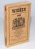 Wisden Cricketers' Almanack 1943. 80th edition. Original limp cloth covers. Only 5600 paper copies printed in this war year. Odd minor faults to rear cover otherwise in good/very good condition. Rare war-time edition - cricket