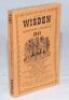 Wisden Cricketers' Almanack 1944. 81st Edition. Original limp cloth covers. Only 5600 paper copies printed in this war year. Very good condition. Rare war-time edition - cricket