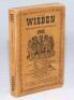 Wisden Cricketers' Almanack 1942. 79th edition. Original limp cloth covers. Only 4100 paper copies printed in this war year. Staining, soiling and wear to the covers, broken front internal hinge, slight breaking to rear, minor spotting to odd page otherwi