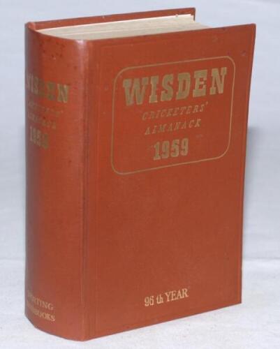 Wisden Cricketers' Almanack 1959. Original hardback. Very good condition - cricket