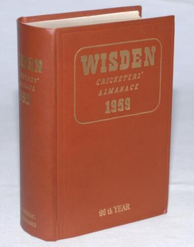 Wisden Cricketers' Almanack 1959. Original hardback. Very good/excellent condition - cricket