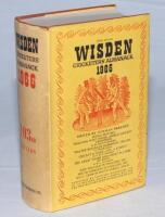 Wisden Cricketers' Almanack 1966. Original hardback with dustwrapper. Some age toning to dustwrapper spine, minor soiling to dustwrapper otherwise in good condition - cricket