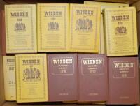 Wisden Cricketers' Almanack 1976 to 2000. Original hardback editions, 1976 to 1982 and 1990 editions lacking dustwrappers, the other editions with dustwrapper. Very good condition. Qty 25 - cricket