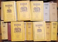 Wisden Cricketers' Almanack 1978 to 1999. Original hardback editions with dustwrapper with the exception of the 1987 edition which is lacking. Some light fading to the spine of the odd dustwrapper spine, minor wear to odd dustwrapper otherwise in good con