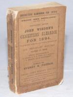 Wisden Cricketers' Almanack 1894. 31st edition. Original paper wrappers. Some wear and loss to head and base of spine paper, some wear to wrappers, small loss to extremities and corners of front wrapper, corner wear and small loss to internal page edges a