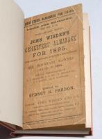 Wisden Cricketers' Almanack 1895. 32nd edition. Bound in light brown boards, with original paper wrappers, with gilt titles to spine. Some soiling and wear to the wrappers, the rear wrapper with some loss to corner extremities, some wear and minor tears t