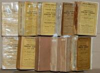 Wisden Cricketers' Almanack 1902, 1904, 1905, 1906, 1908 to 1910, 1912, 1913, 1915 and 1922 editions. The 1902, 1908, 1909, 1910, 1912, 1913, 1915 and 1922 editions have wrappers covered in a plastic protective film, not removable. The 1904 and 1905 editi