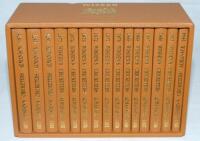 Wisden Cricketers' Almanack 1864-1878. Willows '150th Anniversary Reprint'. Fifteen facsimile editions published 2012. Limited edition 79/150. Brown hard board covers with gilt lettering to covers and spine. In original Willows brown presentation box, lac