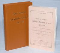 Wisden Cricketers' Almanack 1877. Billing & Sons Ltd, 1960 facsimile edition. Sold with Wisden Cricketers' Almanack 1885. Willows softback reprint (1983) in light brown hardback covers with gilt lettering. Un-numbered limited edition. Both in good/very go