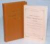 Wisden Cricketers' Almanack 1877. Billing & Sons Ltd, 1960 facsimile edition. Sold with Wisden Cricketers' Almanack 1885. Willows softback reprint (1983) in light brown hardback covers with gilt lettering. Un-numbered limited edition. Both in good/very go