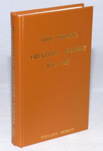 Wisden Cricketers' Almanack 1887. Willows softback reprint (1989) in light brown hardback covers with gilt lettering. Limited edition 75/500. Good/very good condition - cricket