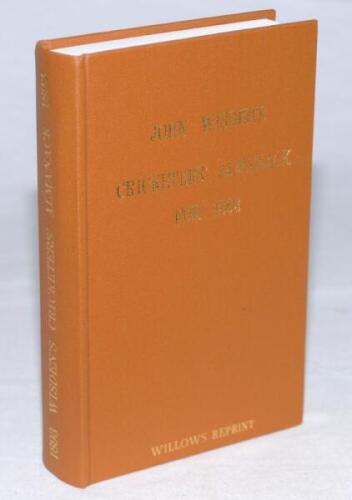 Wisden Cricketers' Almanack 1893. Willows softback reprint (1992) in light brown hardback covers with gilt lettering. Limited edition 304/500. Very good condition - cricket