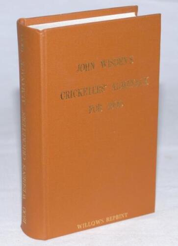 Wisden Cricketers' Almanack 1900. Willows softback reprint (1996) in light brown hardback covers with gilt lettering. Limited edition 253/500. Good/very good condition - cricket