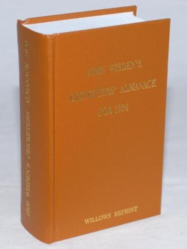 Wisden Cricketers' Almanack 1926. Willows softback reprint (2007) in light brown hardback covers with gilt lettering. Limited edition 129/500. Very good condition - cricket