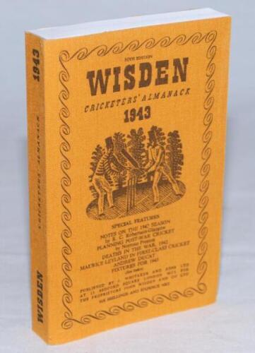 Wisden Cricketers' Almanack 1943. Willows softback reprint (2000) in softback covers. Limited edition 661/750. Very good condition - cricket