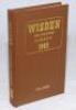 Wisden Cricketers' Almanack 1945. Willows hardback reprint (2000) in dark brown boards with gilt lettering. Limited edition 580/750. Very good condition - cricket