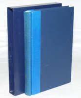 'In the Eye of the Typhoon'. Frank Tyson. Red Rose Books 2004. Deluxe limited edition of fifty copies signed by Tyson, this being number 13. Blue quarter leather in slipcase. VG - cricket