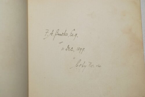 'Feats, Facts, and Figures of 1899'. F.S. Ashley-Cooper. Published for private circulation by Merritt & Hatcher, London 1899. First year of issue, of which only twenty copies were produced. 51pp. Original pale blue paper wrappers with replacement spine. P