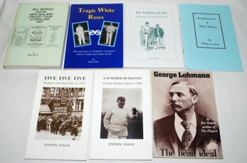 Cricket biographies and histories. Five signed limited edition titles. 'George Lohmann. The beau ideal', Ric Sissons, New South Wales 1991, no. 294/500 signed by Sissons. 'Tragic White Roses', Mick Pope', Swinton 1995, no. 237/450. 'Bill Bernau and the Ne