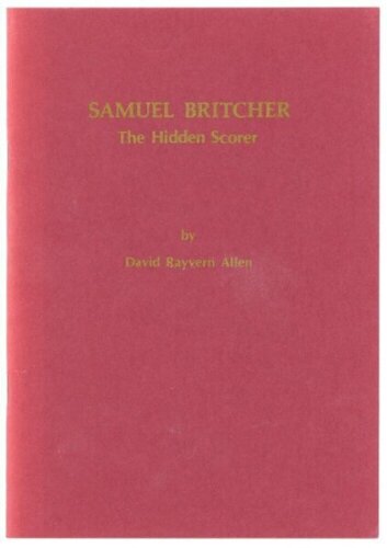 'Samuel Britcher. The Hidden Scorer'. David Rayvern Allen. Limited edition no. 29/100. Signed by the author. VG - cricket