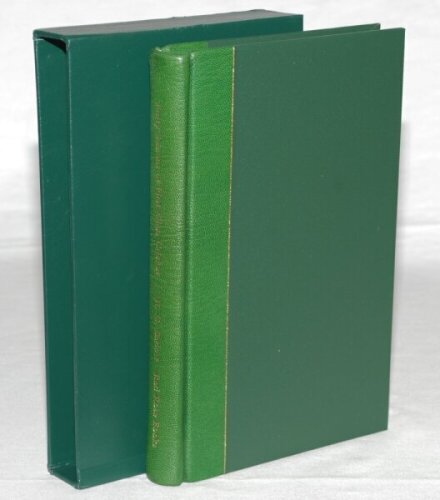 'Forty Seasons of First Class Cricket'. R. Gordon Barlow. Facsimile edition of the original first published in Manchester 1908. This edition published by Red Rose Books, 2002, quarter bound in leather, marbled end-papers, ribbon marker, in slip case, 'wit