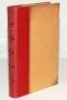 'Lord's 1787-1945'. Sir Pelham Warner. London 1946. Bound in beige cloth and red morocco, gilt title to spine and top page edges, and gilt M.C.C. emblem to inside covers and endpapers. Limited edition of 160 copies of which 150 were for sale, of which thi