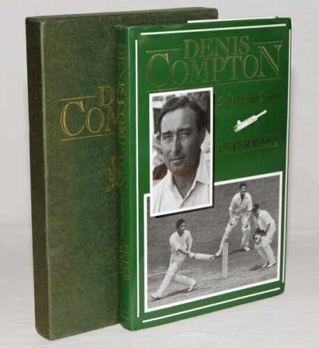 'Denis Compton. Cricketing Genius'. Peter West. The Denis Compton Trust 1989. Limited edition no. 492/500 signed by Richard and Nicholas Compton. In slipcase. VG - cricket