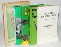 Indian cricket. Five titles including four first edition hardbacks with dustwrappers. 'Presenting Indian Cricket', Berry Sarbadhikary, Calcutta 1946. Some faults to dustwrapper. 'Cricket Replayed', Vijay Hazare, Calcutta 1974. 'Portraits of Indian Test Cr