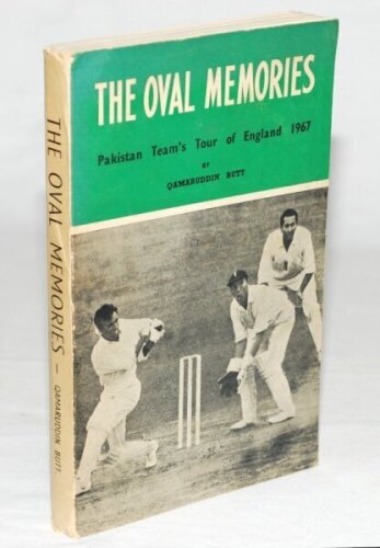 'The Oval Memories. Pakistan Team's Tour of England 1967'. Qamaruddin Butt. Rawalpindi 1968. Original decorative paper wrappers. G/VG. Qty 2 - cricket