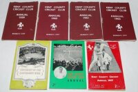 Kent C.C.C. annuals 1948-2015. A good run of annuals for seasons 1948, 1954, 1957, 1959-1962, 1964-1995, 1997-2002, 2006-2008, and 2012-2015. The issues for 1959-1962, 1964-1966, and 1968-1975 are members' copies in red cloth. Odd duplication. Qty 53. Odd
