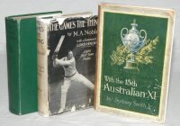'The Game's The Thing'. M.A. Noble. London 1926. Two copies, one with reasonable dustwrapper. 'With the 15th Australian XI- A complete record of the team's tour throughout Great Britain and South Africa'. Sydney Smith Jr (Manager). Sydney 1922. Original c