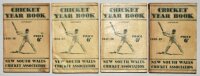 New South Wales Cricket Association Year Book. Four editions of the year book for seasons 1935/36, 1936/37, 1937/38 and 1938/39. The 1938/39 edition with signed bookplate of B.J. Wakley. Odd nicks to spines, soiling to the spine of the 1935/36 and 1938/39