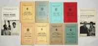 Tasmanian Cricket Association. Selection of 'Annual Report and Financial Statement' booklets for seasons 1961/62, 1968/69-1970/71, 1975/76, 1978/79-1981/82. Also Northern Tasmanian Cricket Association for seasons 1970/71, 1974/75-1976/77, 1978/79, 1980/81