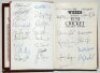 'The Wisden Book of Test Cricket Volume II 1977-1989'. Bill Frindall. Third edition, London 1990. Dustwrapper. Profusely signed to inside covers, endpapers, title pages and inside pages by Test captains and international players. Over three hundred signat - 3