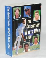 'Cricketers' Who's Who 1995'. Alan Fordham and Richard Lockwood. Harpenden 1995. Softback. Signed to the player profile pages by ninety seven cricketers. Signatures include Adams, Athey, Azharuddin, Barnett, Benjamin, Briers, Connor, Cork, Croft, Cullinan