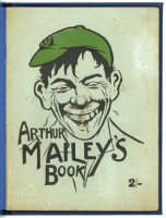 Arthur Mailey. 'Arthur Mailey's Book. A Series of Sketches illustrating the tour through England and Africa by the Australian slow bowler, Arthur Mailey'. Harry Goddard. Sydney 1922. Original pictorial covers. Tipped in to modern blue cloth with gilt titl