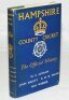 'Hampshire County Cricket'. The Official History'. H.S. Altham, John Arlott, E.D.R. Eagar and Roy Webber. First edition, London 1957. Dustwrapper with odd nicks, otherwise good. Signature in ink 'From H.S. Altham' on label laid down to half title page and - 2