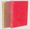 'Cricket: A Weekly Record of the Game'. 1882 and 1884. Two bound volumes. Vol. I (first issue) Nos. 1-21, 10th May- 28th September 1882. Title and index pages bound in to final issue at rear. Pages checked and complete. Bound in brown quarter leather. Wea - 3