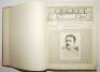 'Cricket: A Weekly Record of the Game'. 1884/85 and 1885/86. Two bound volumes. Vol. III Nos. 67-76, 24th July- 25th September 1884 and Vol. IV Nos. 80-106 29th January- 24th September 1885. Lacking title and contents pages, otherwise appears complete. B