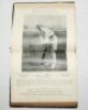 'Cricket: A Weekly Record of the Game'. 1886, 1888 and 1895. Three bound volumes. Vol. V Nos. 110-139, 28th January- 30th December 1886 with title and contents pages. Appears complete. Bound in dark green cloth. Spine torn, wear to board extremities, some - 3