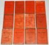 'James Lillywhite's Cricketers' Companion'. A good run of issues for years 1875 and 1878-1900. All with original red cloth wrappers. The 1875 with age toning to wrappers and faded titles. Breaking to internal hinges of the 1878, 1882, 1883, 1889, 1890 and - 2