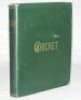 'Cricket: A Weekly Record of the Game'. Volume V. Numbers 110-139 (28th January to 30th December 1886). Bound in publisher's original green cloth, gilt title to front and spine, title page and contents page to front, lacking original wrappers, one supplem - 3