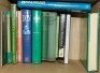 Don Bradman biographies. Box comprising seventeen hardback and some softback books, booklets and cassette tapes, all relating to Bradman. Autobiographies include 'Farewell to Cricket', London 1950, dustwrapper with some faults. 'The Art of Cricket' London - 2
