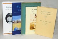 Sussex cricket. Five titles including 'Pre-Victorian Sussex Cricket', H.F. and A.P. Squire' 1951. 'A Complete Record of Sussex County Cricket 1728-1957', George Washer 1957. 'Summers by the Sea. The Centenary History of The Sussex Martlets Cricket Club 19