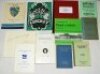 Club histories and fixture cards. Small box comprising twenty five books and booklets of club and league histories produced to commemorate centenaries, jubilees etc. Includes two signed titles, 'The Greatest Years in North West [Ireland] Cricket 1919-1941 - 2