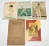 Pre World War II books. Eight hardback titles, the majority pre second World War. 'Cricket Reminiscences', P.F. Warner, London 1922. 'Test Cricket', William P.H. Sparks, Ouseley 1926 with dustwrapper. 'My Book of Cricket and Cricketers', Patsy Hendren, Lo - 2